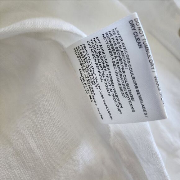 Melvin Hamburg Germany linen embroidery button front shirt blouse - Picture 12 of 12